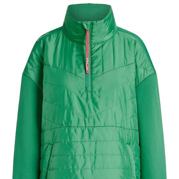 NWT RLX Ralph Lauren Women's Golf Quilted Hybrid Quarter Zip Pullover Jacket